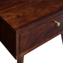 Table de nuit \'Prime\' - Noyer/Laiton