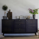 Meuble TV/Commode \'Prime\' - Noyer/Laiton