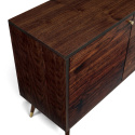 Meuble TV/Commode \'Prime\' - Noyer/Laiton