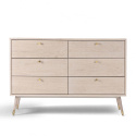 Commode \'Prime\' 6 tiroirs - Chêne blanc