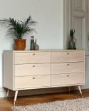 Commode \'Prime\' 6 tiroirs - Chêne blanc