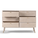 Commode \'Prime\' 6 tiroirs - Chêne blanc