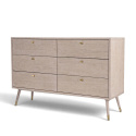 Commode \'Prime\' 6 tiroirs - Chêne blanc
