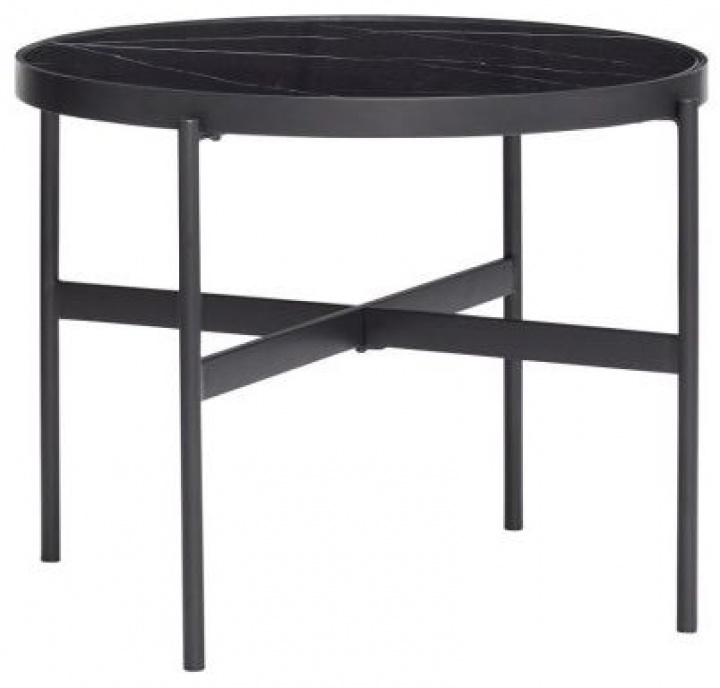 Table ronde \'Norm\' - Métal/Vitre ÿ57cm dans le groupe Meubles / Tables / Tables d\'appoint chez Reforma (21107)