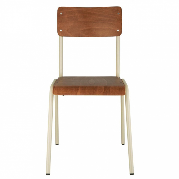 Chaise d\'école \'Contreplaqué\' Empilable - Brun/blanc dans le groupe Meubles / Meubles d\'assise / Chaises chez Reforma (2150-01)