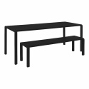 Table de jardin \'Vondel\' 214x97cm - Noir