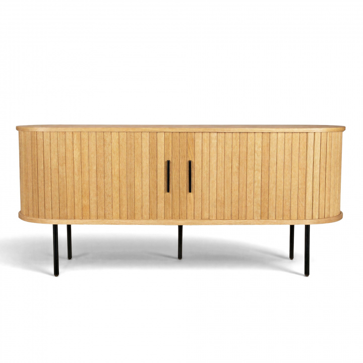 Meuble TV \'Holmvik\' - Naturel/Noir dans le groupe CAMPAGNE / Meubles / Étagères & Rangement chez Reforma (2251-natur-svart)
