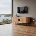 Meuble TV \'Holmvik\' - Naturel/Noir