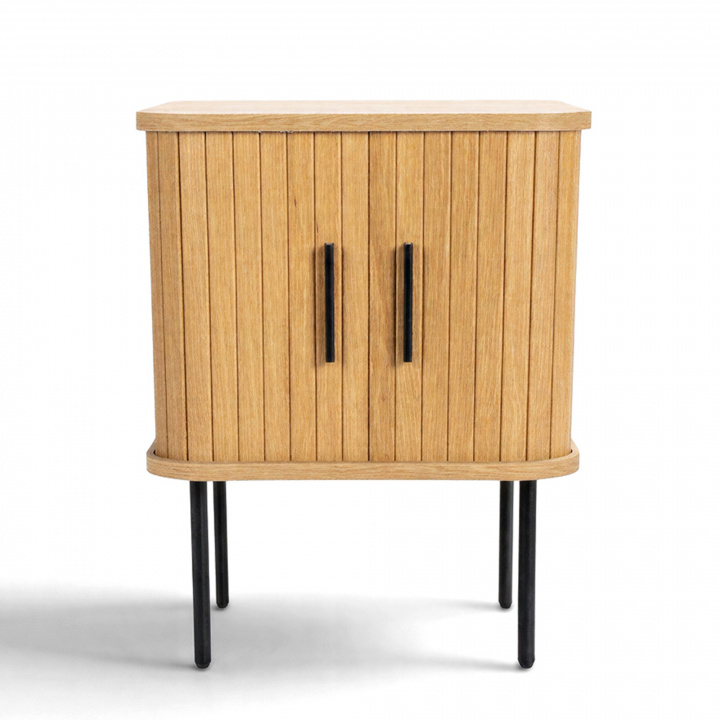 Table de nuit \'Holmvik\' - Naturel/Noir dans le groupe Meubles / Tables / Tables de chevet chez Reforma (2257-natur-svart)