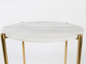 Table d\'appoint \'Timpa\' - Marbre blanc/Laiton