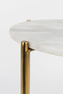 Table d\'appoint \'Timpa\' - Marbre blanc/Laiton