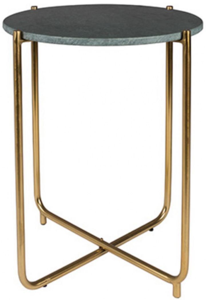 Table d\'appoint \'Timpa\' - Marbre vert/Laiton dans le groupe Meubles / Tables / Tables d\'appoint chez Reforma (2300103)