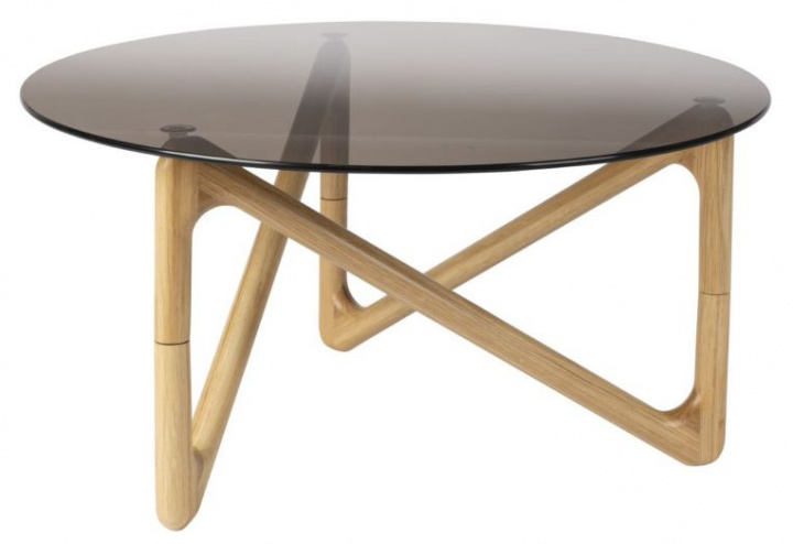 Table basse \'Naia\' Ronde 80cm - Naturel/Vitre dans le groupe Meubles / Tables / Table basse chez Reforma (2300327)