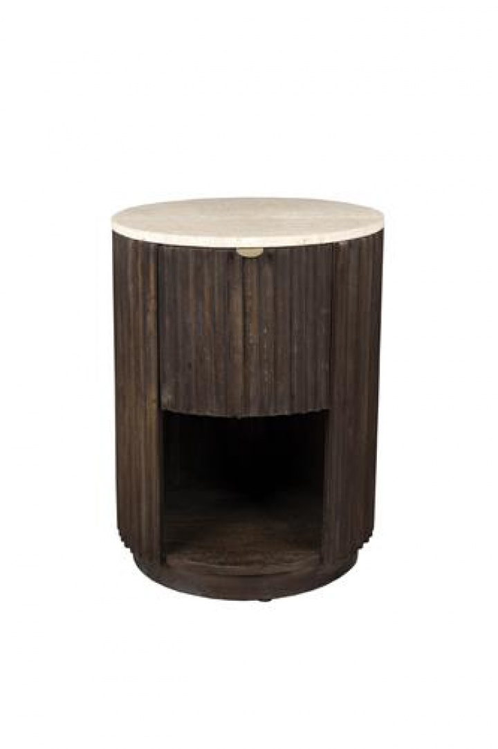 Table de nuit \'Marlow\' - Brun dans le groupe Meubles / Tables / Tables de chevet chez Reforma (2300423)