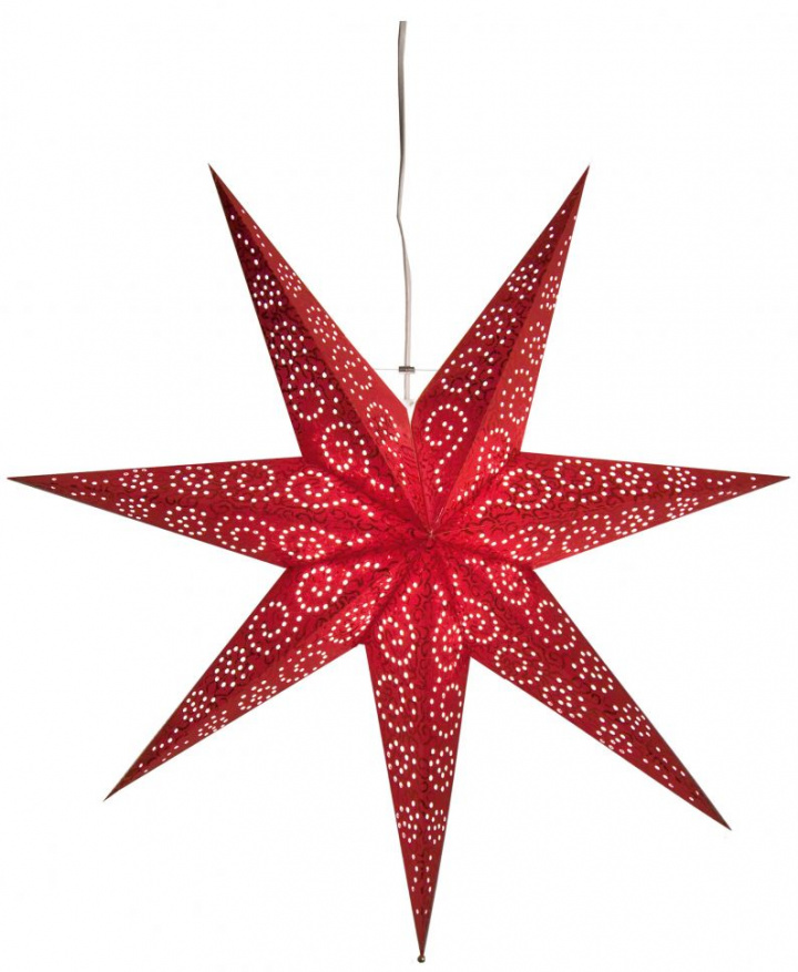 Étoile de Noël \'Antique\' - Rouge dans le groupe Éclairage / Lampes / Éclairage de Noël chez Reforma (236-72)