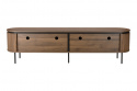Meuble TV \'Kärra\' 200x40cm - Noyer/Noir