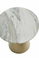 Table d\'appoint \'Iron\' Ronde 40cm - Laiton/marbre