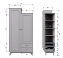 Armoire \'Lily\' - Gris