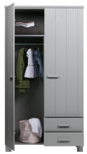 Armoire \'Dennis\' avec tiroirs - Gris béton