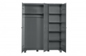 Armoire \'Dennis\' 3 portes - Gris acier