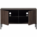 Meuble TV \'New Gravure\' 100 cm - Brun foncé/Noir