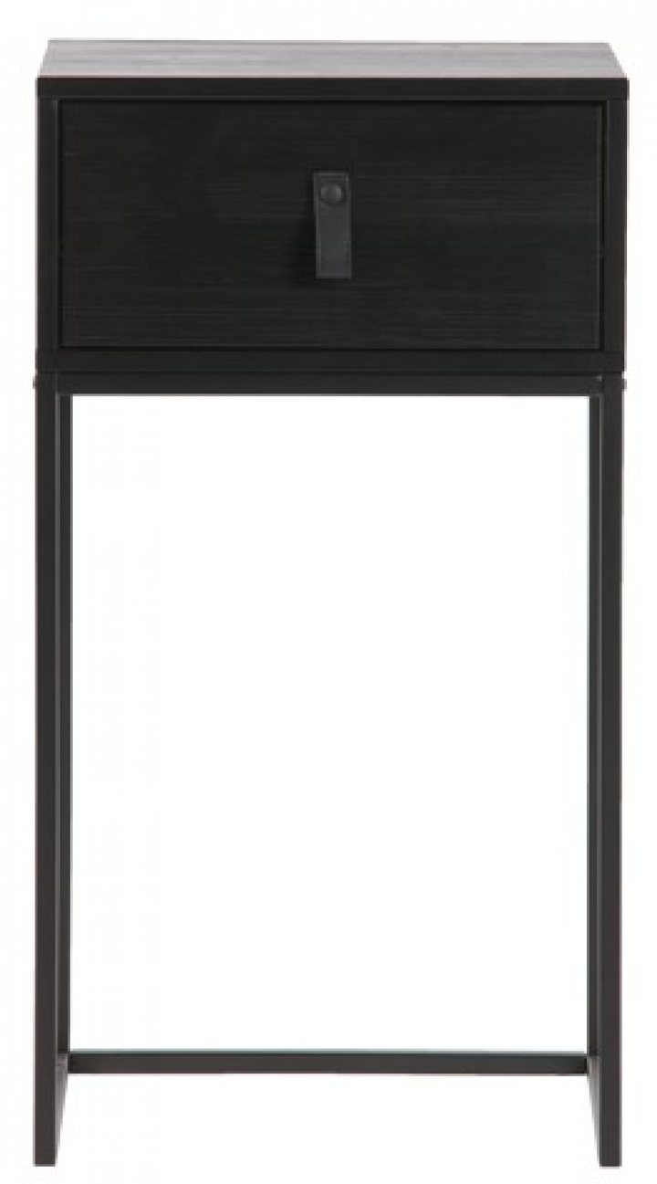 Table de chevet \'Zola\' tiroir - Noir dans le groupe Meubles / Tables / Tables de chevet chez Reforma (373673-Z)