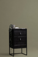 Table de chevet \'Zola\' tiroir+armoire - Noir