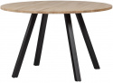 Table à manger \'Tablo\' Ronde 120cm - Naturel/Noir