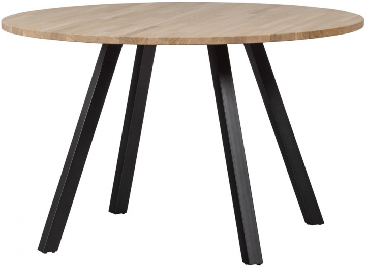 Table à manger \'Tablo\' Ronde 120cm - Naturel/Noir dans le groupe Meubles / Tables / Table à manger chez Reforma (376022-N)