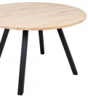 Table à manger \'Tablo\' Ronde 120cm - Naturel/Noir