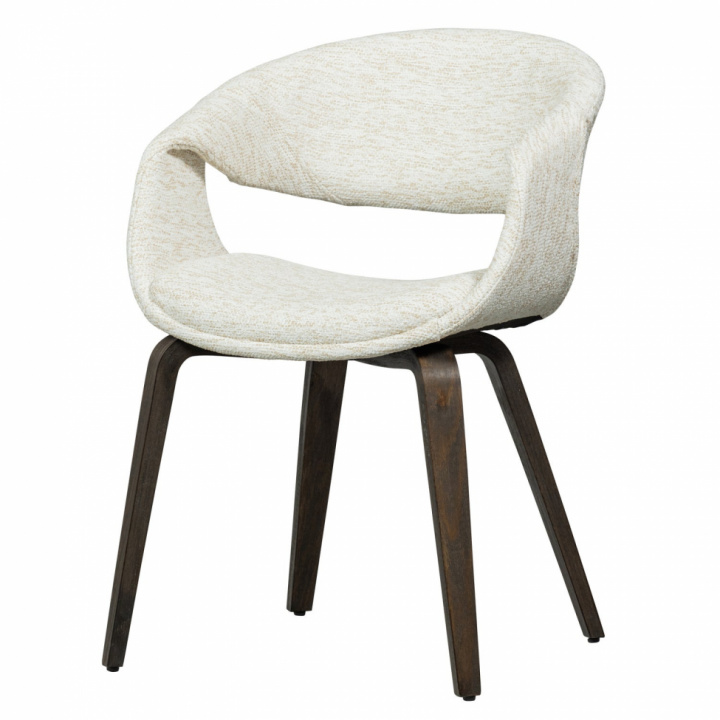 Chaise de salle à manger \'Yossi\' - Blanc/Marron foncé dans le groupe Meubles / Meubles d\'assise / Chaises chez Reforma (377505-ND)
