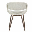 Chaise de salle à manger \'Yossi\' - Blanc/Cuivre