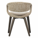 Chaise de salle à manger \'Yossi\' - Beige/Marron foncé