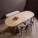 Table à manger \'Tablo\' 220x90cm ovale - Chêne