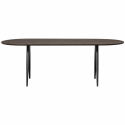 Table à manger \'Tablo\' 220x90cm ovale - Brun foncé