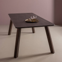 Table à manger \'Tablo\' 200x90cm - Brun foncé