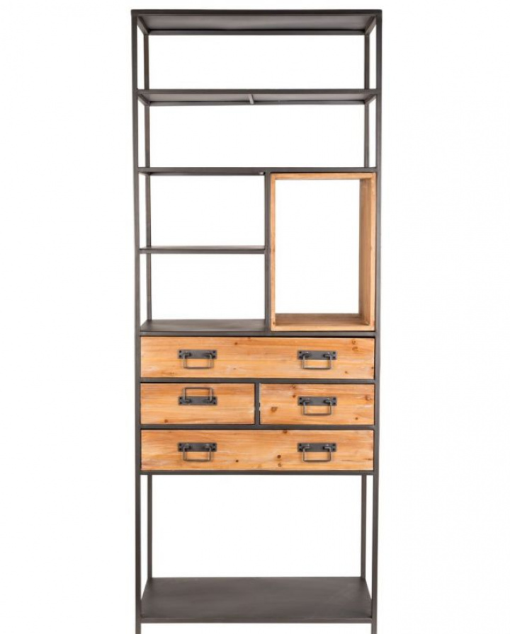 Étagère \'Samuel\' - Naturel/Noir dans le groupe Chambres chez Reforma (4200014)