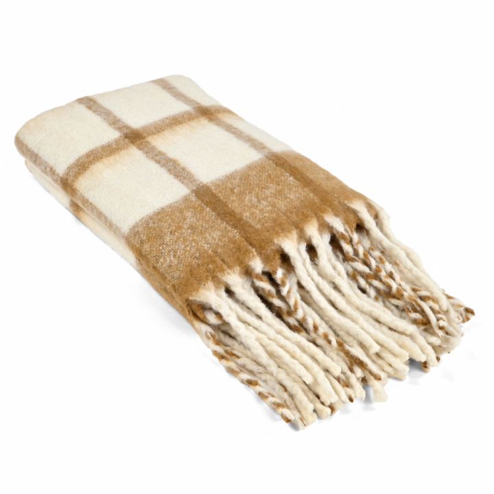 Plaid \' Rachel \' 130 x 170 cm - Jaune dans le groupe Décoration / Textiles / Plaids & couvertures chez Reforma (4224615675040)