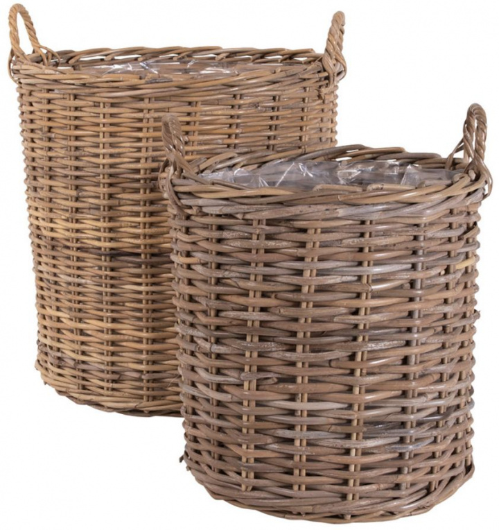 Panier \'Indo\' 2-pack - Naturel dans le groupe Meubles / Étagères & rangement / Boîtes & paniers chez Reforma (4401100)