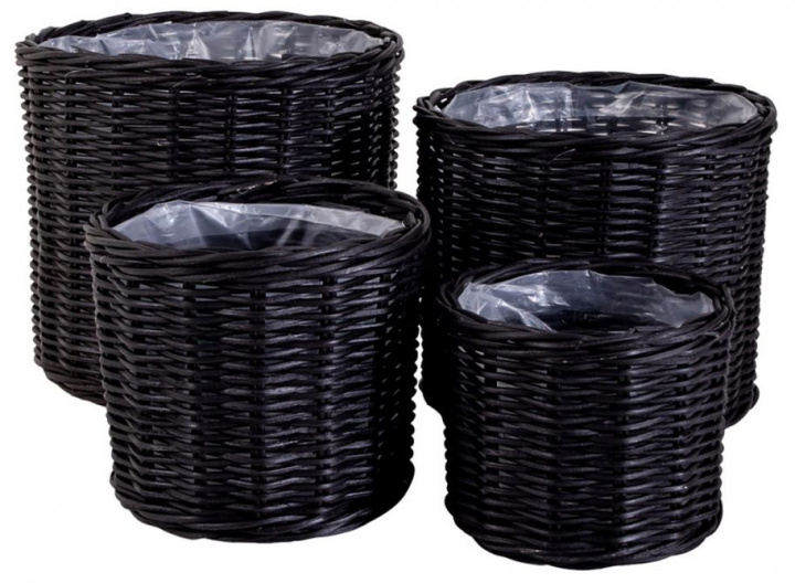 Panier \'Bogor Black\' 4-pack - Noir dans le groupe Meubles / Étagères & rangement / Boîtes & paniers chez Reforma (4401121)