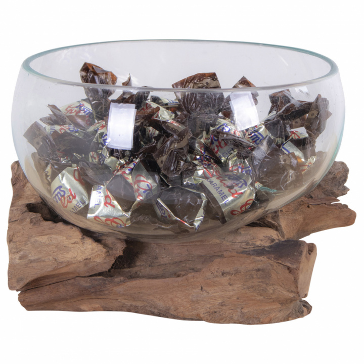 Décoration \'Waterdrop\' 15x15cm - Bois/Verre dans le groupe Décoration / Décoration / Autres décorations chez Reforma (4501055)