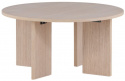 Table basse \'Arvika\' Ronde 80cm - Chêne blanchi