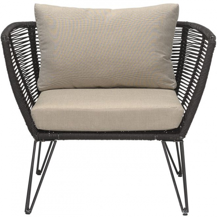 Fauteuil \'Mundo\' - Noir/Beige dans le groupe Meubles / Mobilier de jardin / Fauteuils d\'extérieur chez Reforma (50255215)