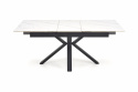Table à manger \'Platan\' 140-180cm - Blanc/noir