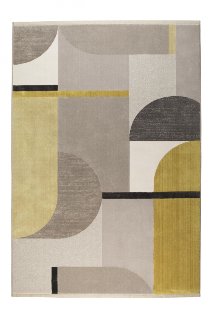 Tapis \'Hilton\' 160x230cm - Gris/Jaune dans le groupe Décoration / Tapis chez Reforma (6100003)