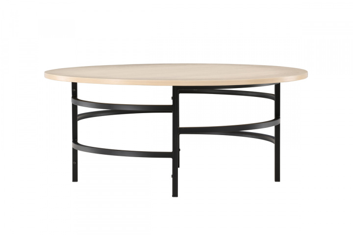 Table basse \'Copenhagen\' 100x43cm - Blanc pigmenté/Noir dans le groupe Meubles / Tables / Table basse chez Reforma (62030-130)