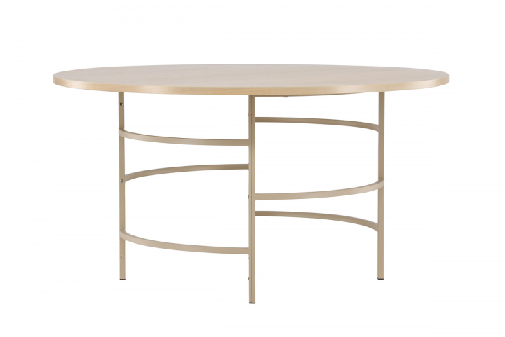 Table à manger \'Copenhagen\' 140x74cm - Blanc pigmenté/Or dans le groupe Meubles / Tables / Table à manger chez Reforma (62031-112)