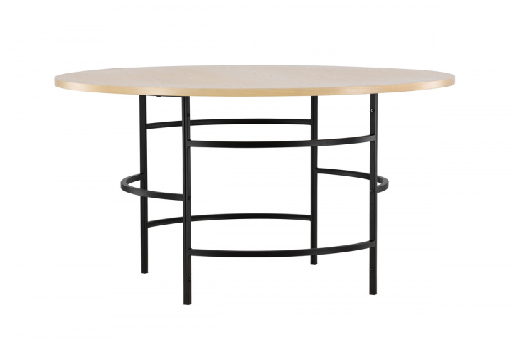 Table à manger \'Copenhagen\' 140x74cm - Blanc pigmenté/Noir dans le groupe Meubles / Tables chez Reforma (62031-130)