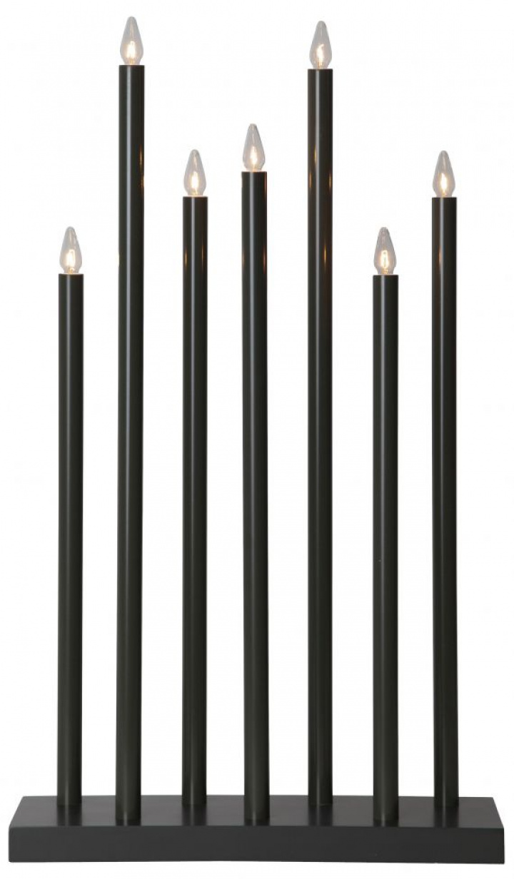 Bougie de l\'Avent \'Holy\' 7 Lampes - Noir dans le groupe Éclairage / Lampes / Éclairage de Noël chez Reforma (644-77)