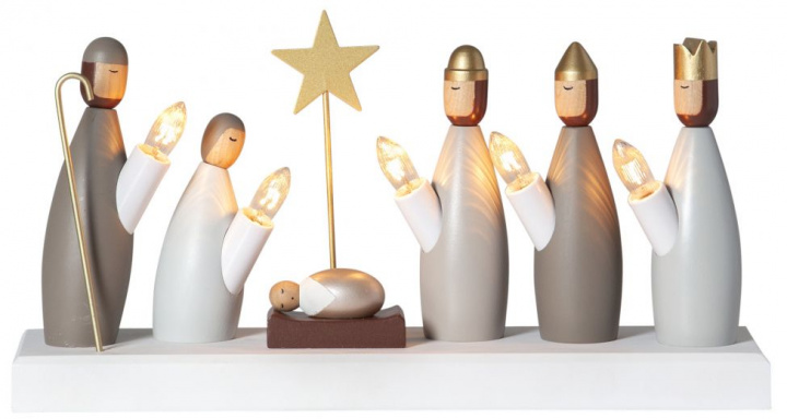 Bougie de l\'Avent \'Krubba\' - Blanc dans le groupe Éclairage / Lampes / Éclairage de Noël chez Reforma (652-85)